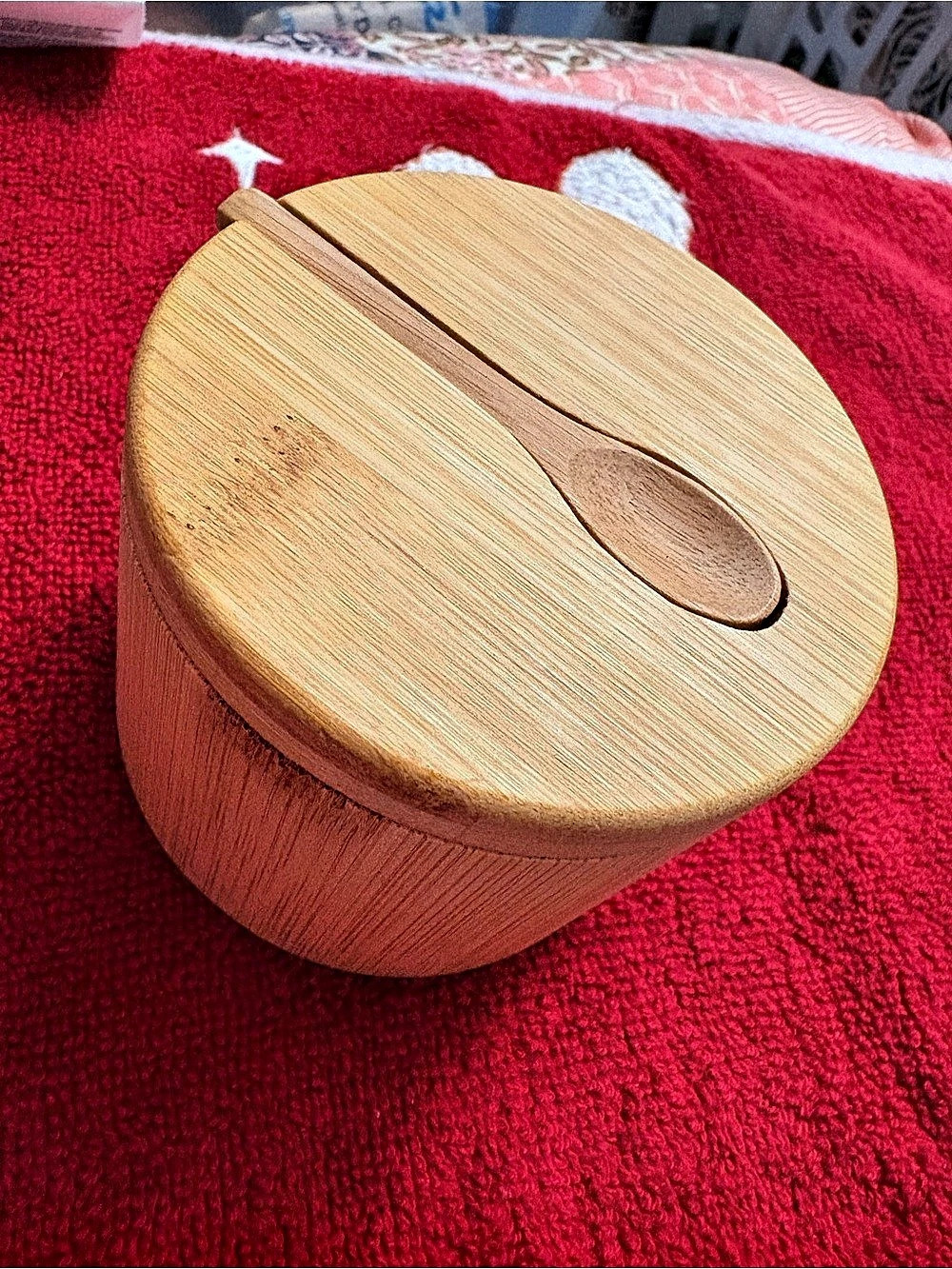 Totally Bamboo Little Dipper Salt Cellar with Salt Spoon, Brown